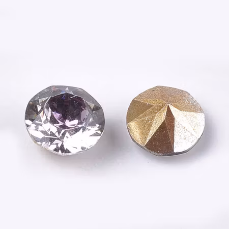 Rhinestone Tanzanite point back 8mm, 4g=ca 25st