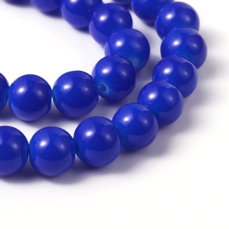Glaspärlor Royal blue 8mm