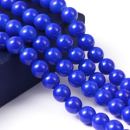 Glaspärlor Royal blue 8mm