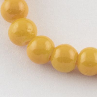 Glaspärlor Gold 8mm