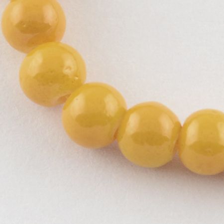 Glaspärlor Gold 8mm