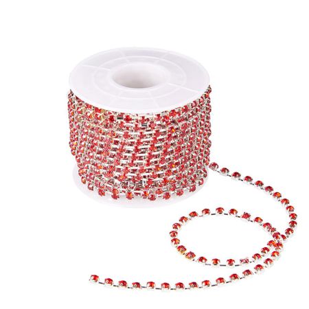 Strasslänk Red 3mm, 1dm