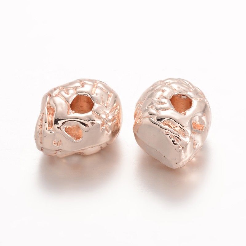 Zink Alloy Dödskalle rose gold