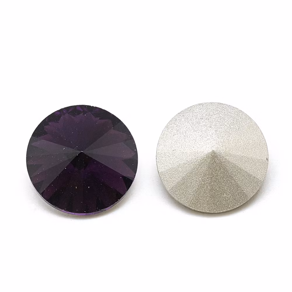 Rhinestone Tanzanite, point back 8mm