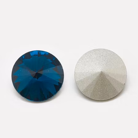 Rhinestone capri blue, point back 8mm