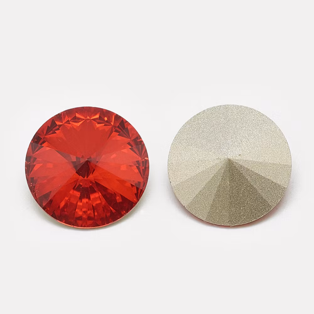 Rhinestone Light Siam, point back 8mm