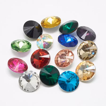 Rhinestone mixed, point back 8mm