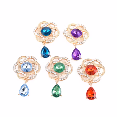 Kristallsmycke flower rose gold (flera färger)