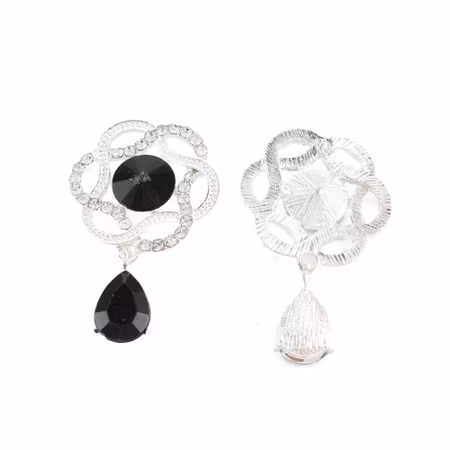 Kristallsmycke flower silver (flera färger)