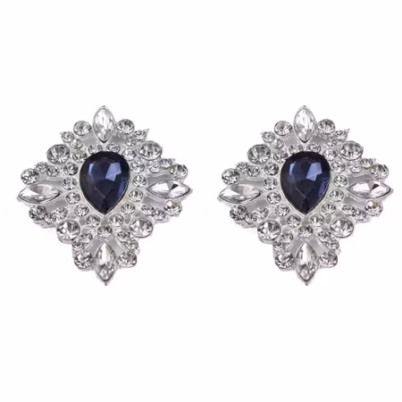 Kristallsmycke silver (flera färger)