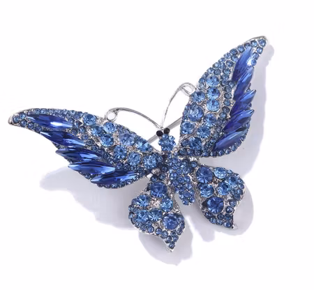 Butterfly smycke med strass (flera färger)