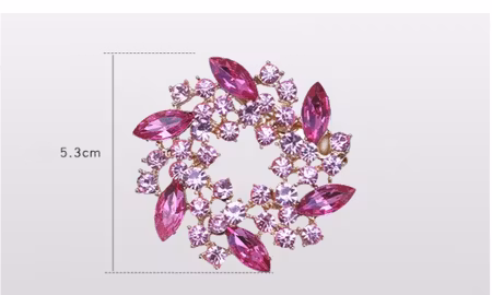 Flower smycke med strass (flera färger)