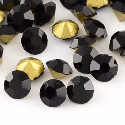Rhinestone jet point back 8-8,3mm, 144st
