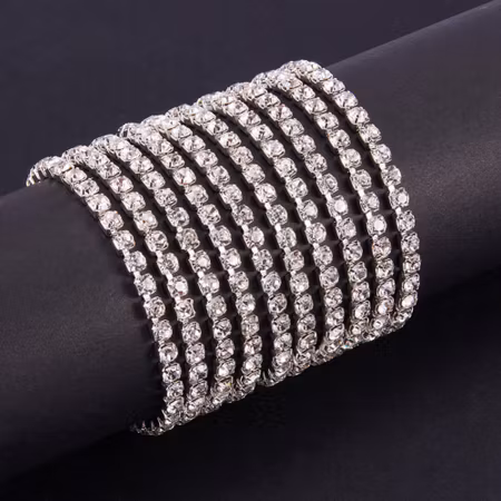 Strasslänk Crystal/silver 4mm, 10 yard, rulle