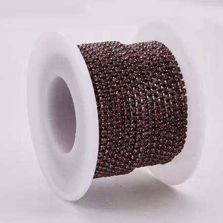 Strasslänk Light Amethyst SS12, 10 yard, rulle