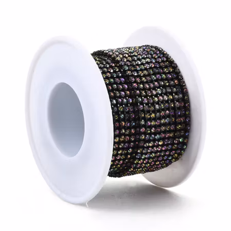 Strasslänk colorful SS12, 10 yard, rulle