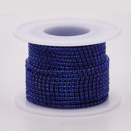 Strasslänk sapphire SS12, 10 yard, rulle