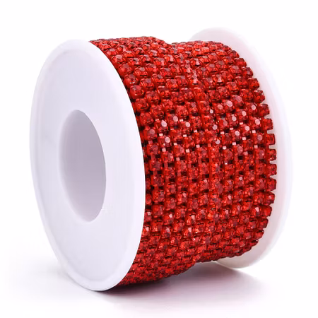 Strasslänk Light Siam SS12, 10 yard, rulle