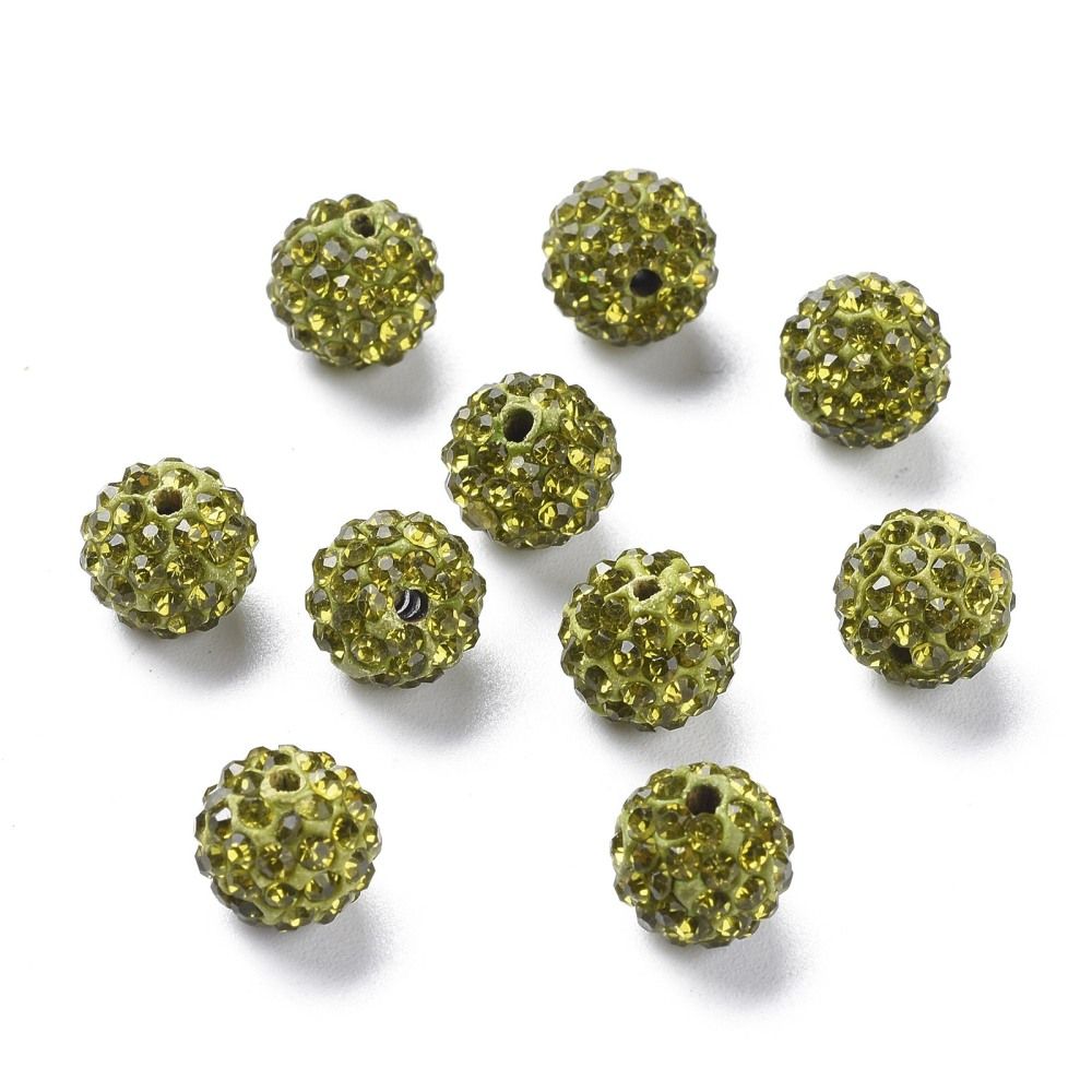 Shamballa Olive 10mm