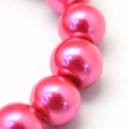Glaspärlor Deep pink 8-9mm