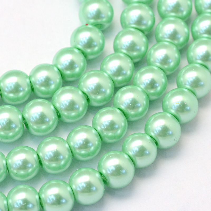 GlaspärlorLight Green 8-9mm