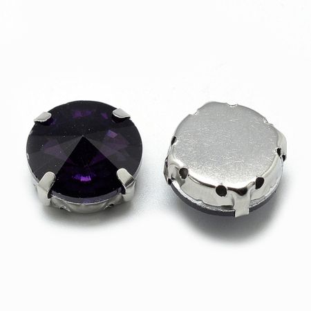 Sew on kristaller Purple glas 8mm