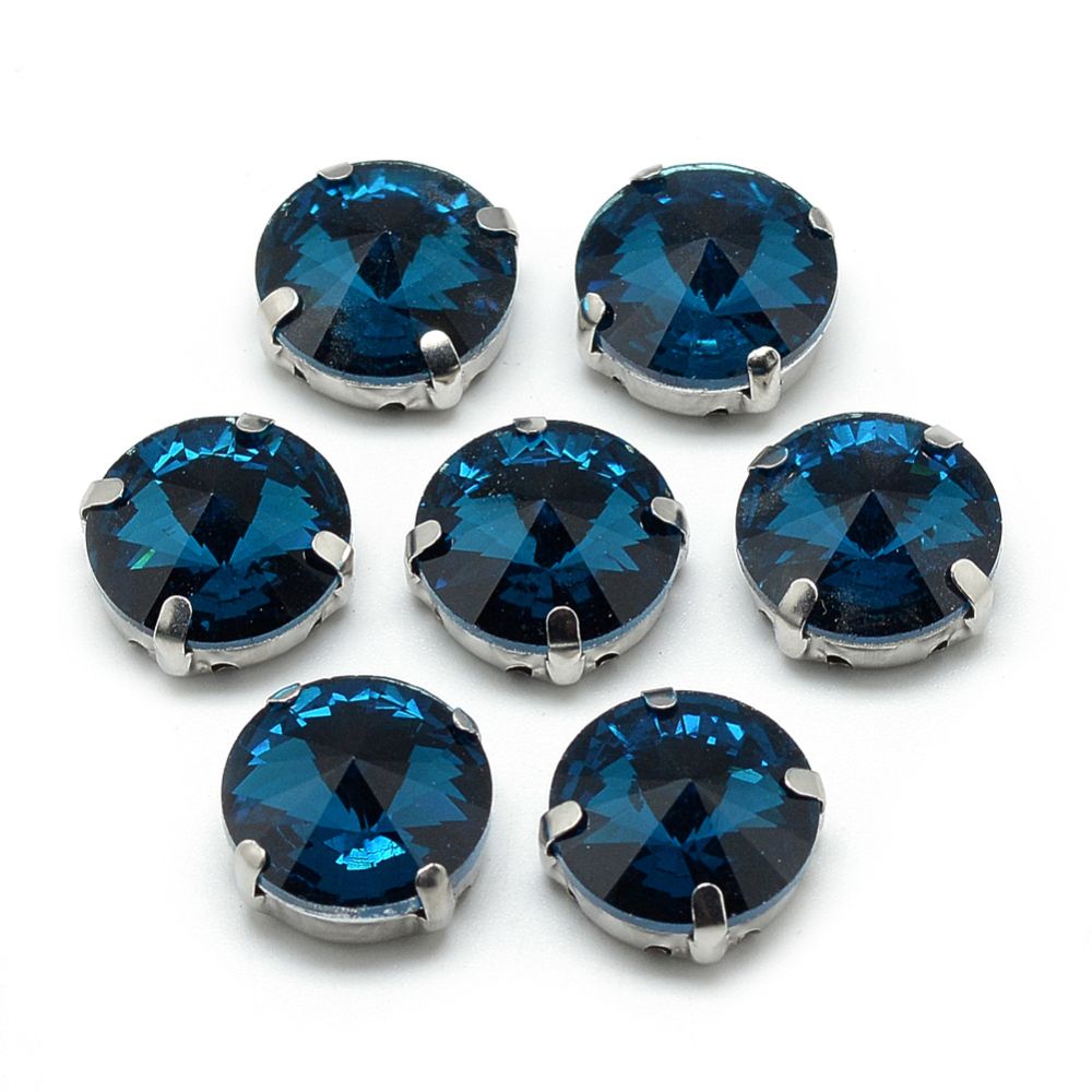Sew on kristaller Teal glas 8mm