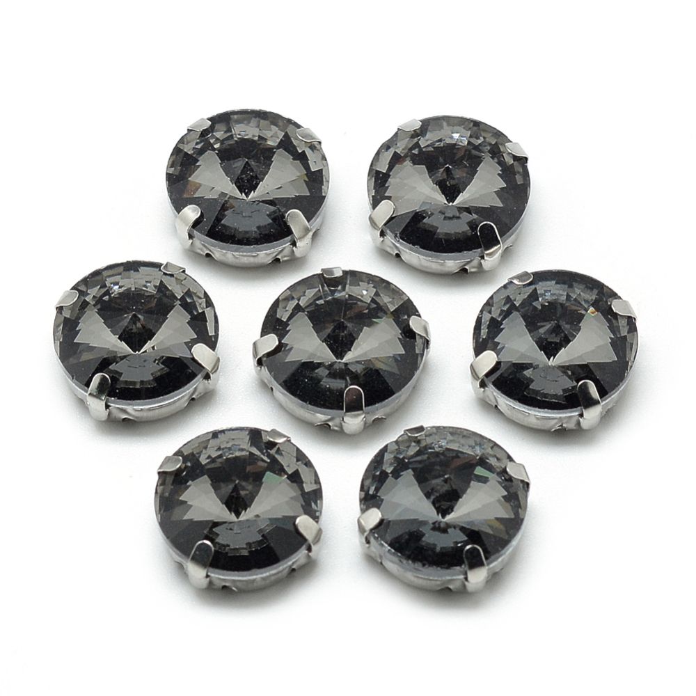 Sew on kristaller Gray glas 8mm