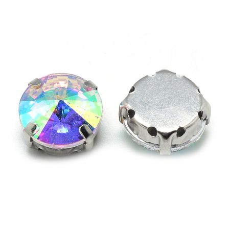 Sew on kristaller crystal AB glas 8mm