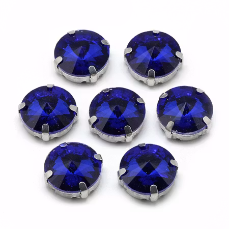 Sew on kristaller Royal Blue glas 18mm