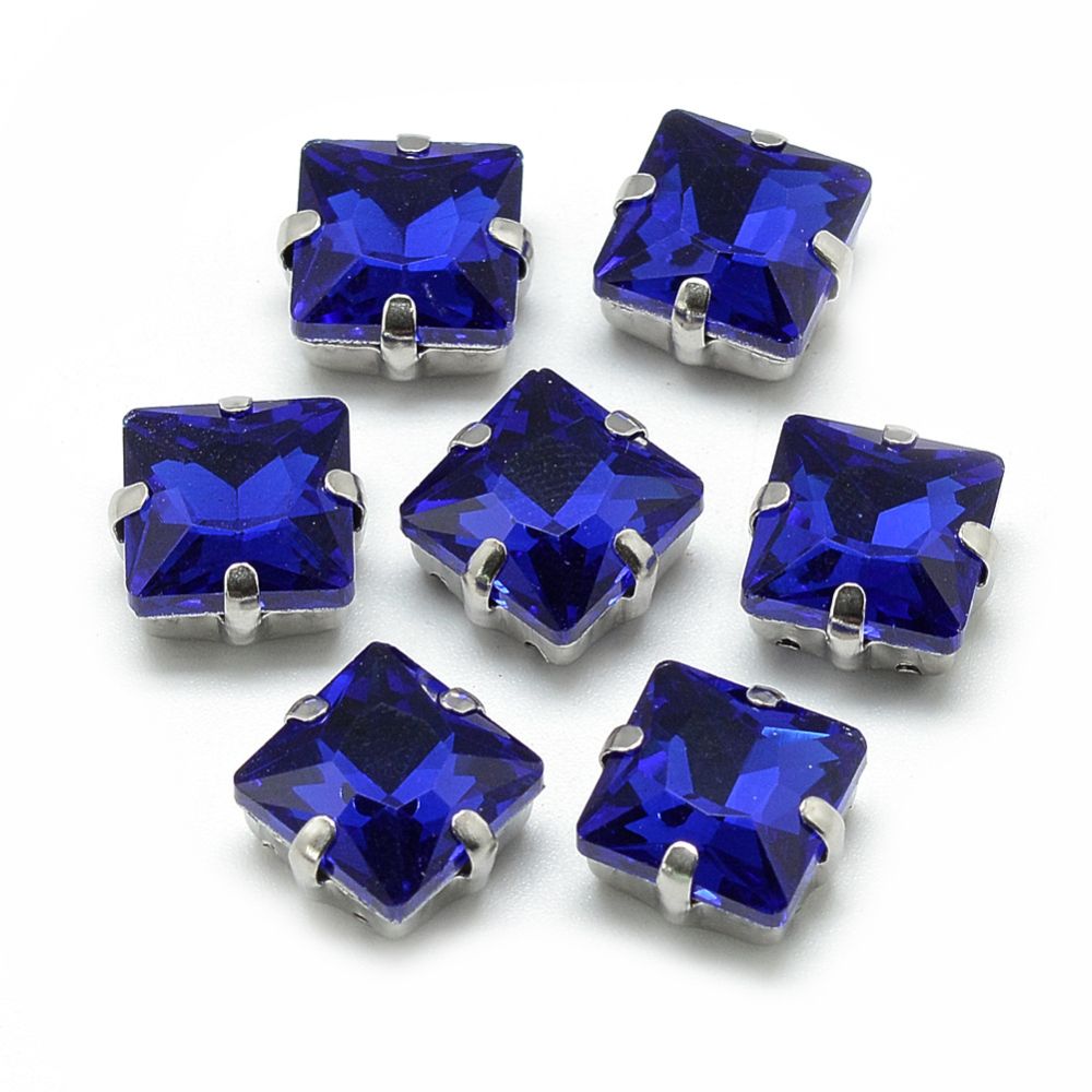 Sew on kristaller Royal Blue glas 8mm