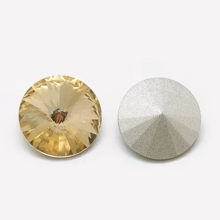 Rhinestone Coffee point back, glas 12mm