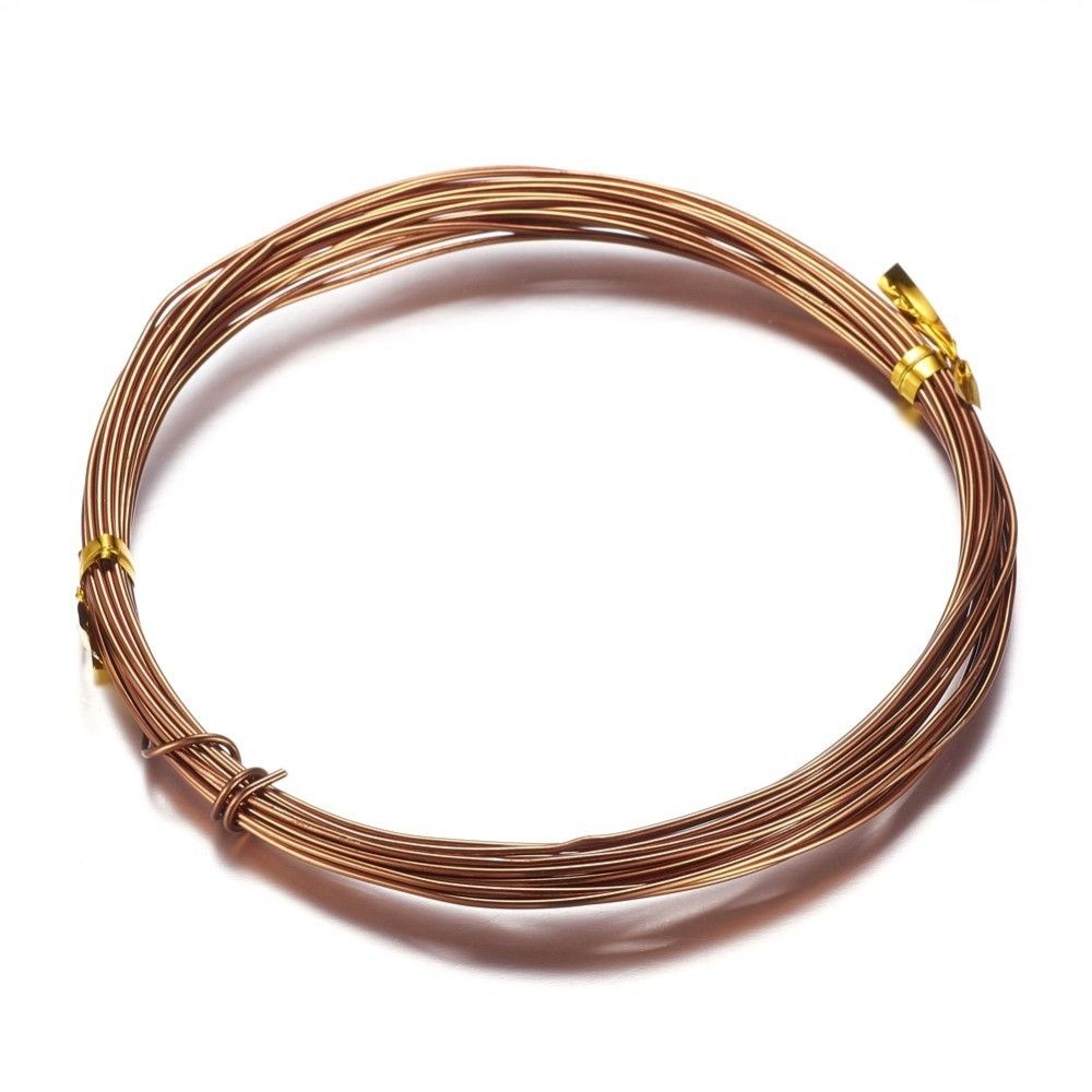 Rund aluminium wire 0,8mm, 10m (flera färger)