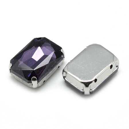 Sew on kristaller Purple glas 8x10mm