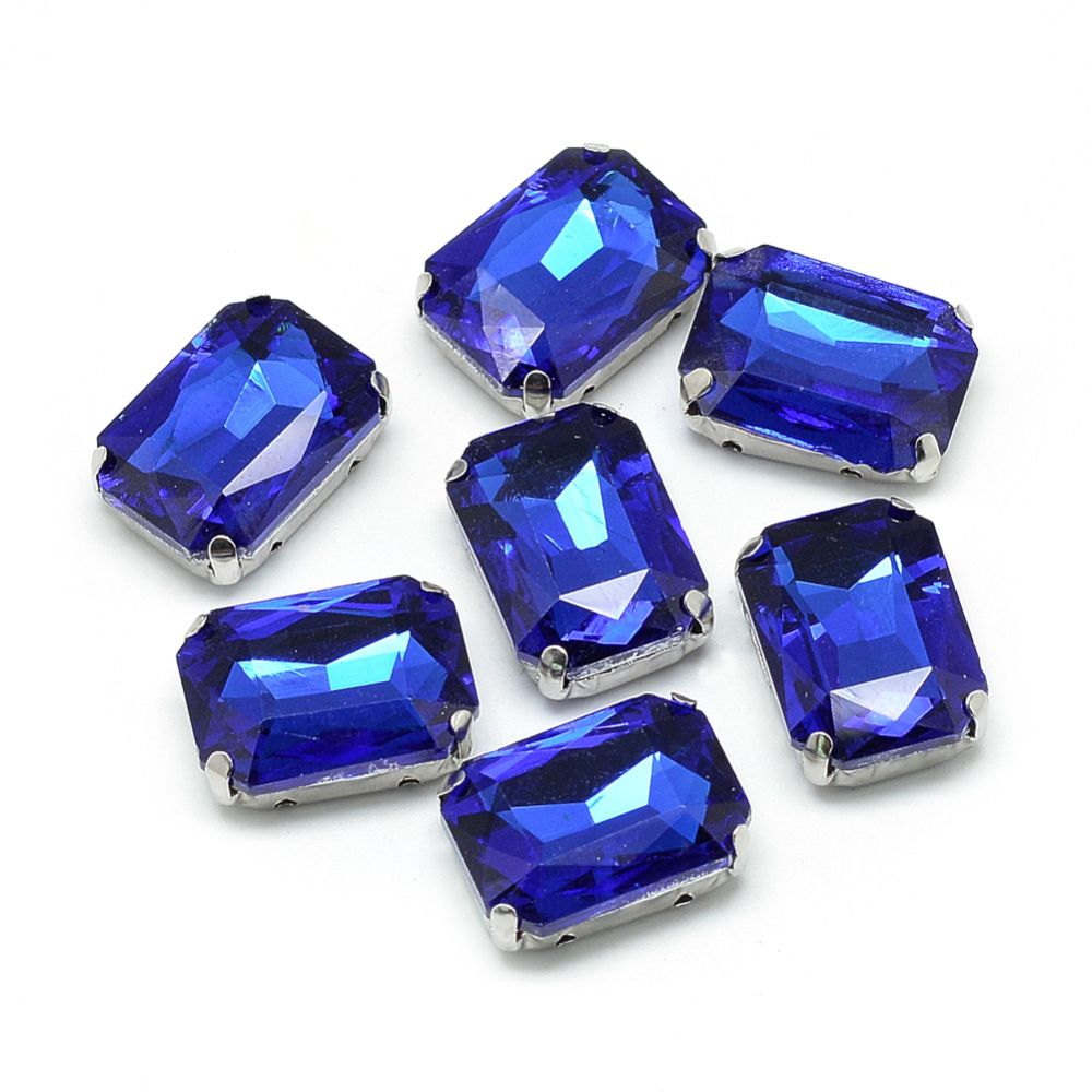 Sew on kristaller Royal blue glas 8x10mm