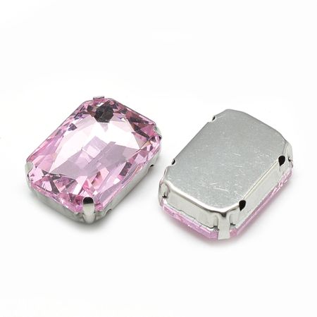 Sew on kristaller Pearl Pink glas 8x10mm