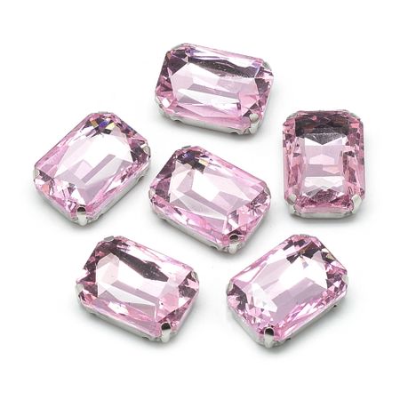 Sew on kristaller Pearl Pink glas 8x10mm