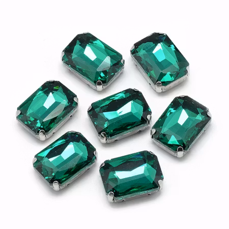 Sew on kristaller Sea Green glas 8x10mm