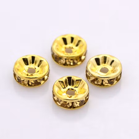Strassrondeller Light Colorado/gold 8mm