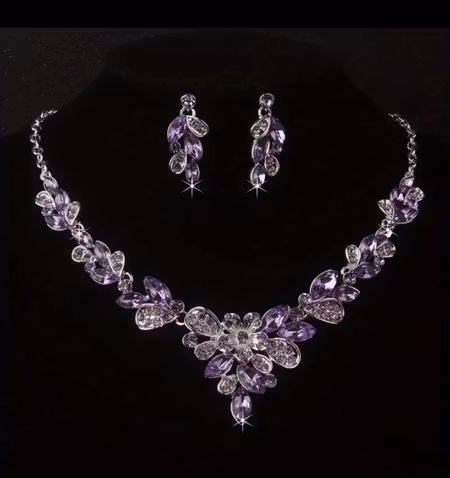 Halsband + örhänge (flera färger)