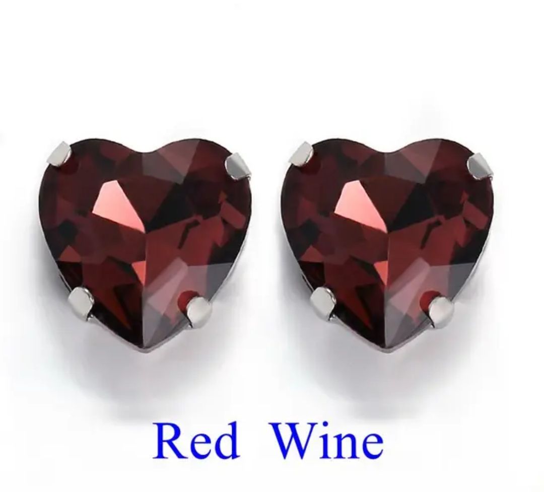 Sew on kristallhjärta Red wine glas, 20st, 10mm