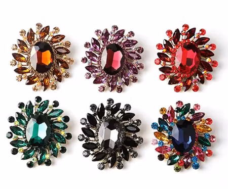 Smycke med strass (flera färger)