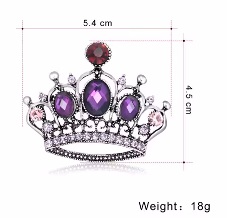 Crown purple/pink smycke