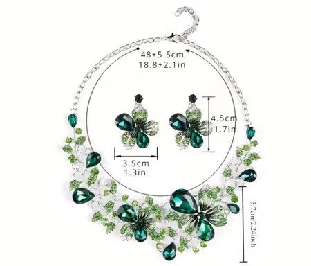 Halsband + örhänge (flera färger)
