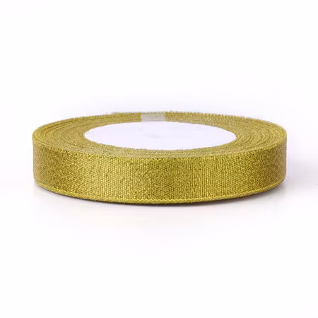 Organzaband glitter guld 16mm, 25 yard
