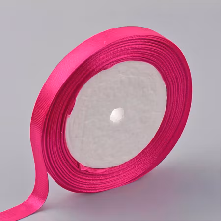 Deep pink satinband 16mm, 25 yard