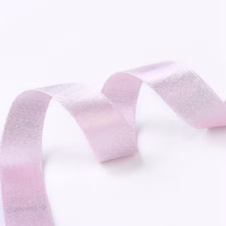 Metallic Silver Color, Lilac satinband 16mm, 100 yard