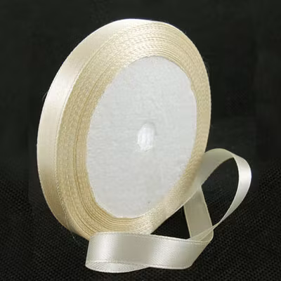 Beige satinband 16mm, 25 yard