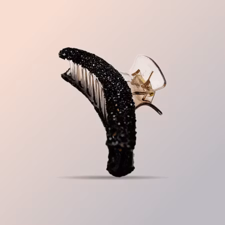 Svart Kristallglittrande Hårklämma