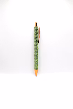 Glittrig penna - grön
